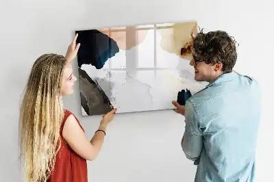 Beschreibbare Magnettafel mit Flecken-Abstraktion