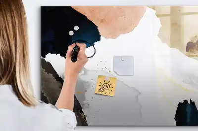 Beschreibbare Magnettafel mit Flecken-Abstraktion