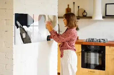 Beschreibbare Magnettafel mit Flecken-Abstraktion