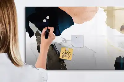 Beschreibbare Magnettafel mit Flecken-Abstraktion