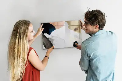 Beschreibbare Magnettafel mit Flecken-Abstraktion