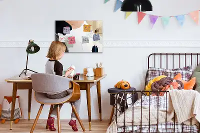 Beschreibbare Magnettafel mit Flecken-Abstraktion