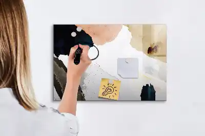 Beschreibbare Magnettafel mit Flecken-Abstraktion