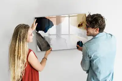 Beschreibbare Magnettafel mit Flecken-Abstraktion