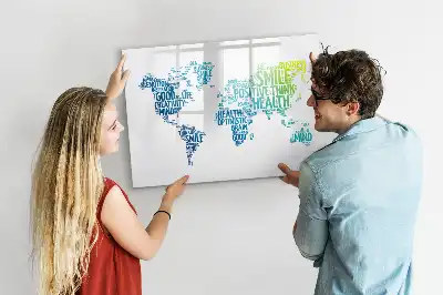 Schreib-Magnettafel Karte der süßen Worte