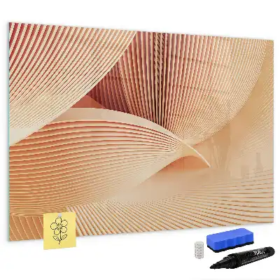 Schreib-Magnettafel mit abstraktem Wellenmuster