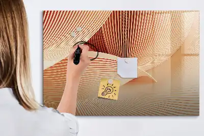 Schreib-Magnettafel mit abstraktem Wellenmuster