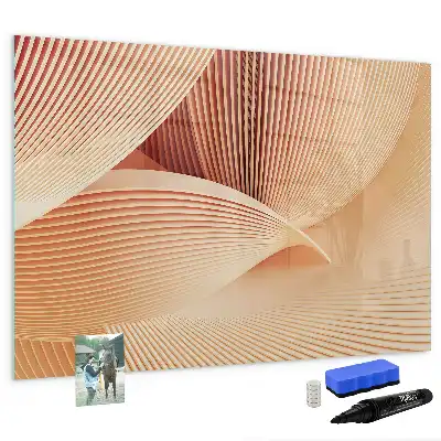Schreib-Magnettafel mit abstraktem Wellenmuster