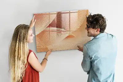 Schreib-Magnettafel mit abstraktem Wellenmuster