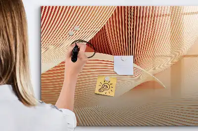Schreib-Magnettafel mit abstraktem Wellenmuster