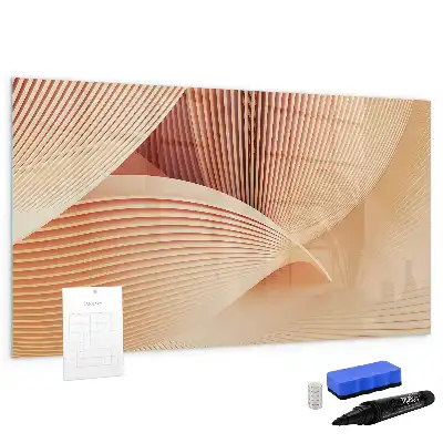 Schreib-Magnettafel mit abstraktem Wellenmuster