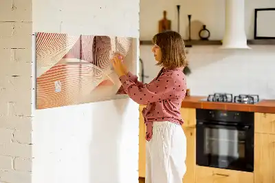 Schreib-Magnettafel mit abstraktem Wellenmuster