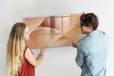 Schreib-Magnettafel mit abstraktem Wellenmuster