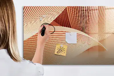 Schreib-Magnettafel mit abstraktem Wellenmuster