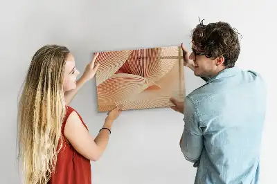 Schreib-Magnettafel mit abstraktem Wellenmuster