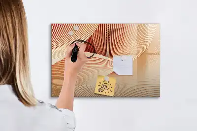 Schreib-Magnettafel mit abstraktem Wellenmuster