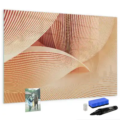 Schreib-Magnettafel mit abstraktem Wellenmuster