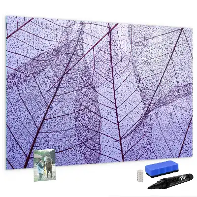 Beschreibbare Magnettafel mit Motiv Naturblätter
