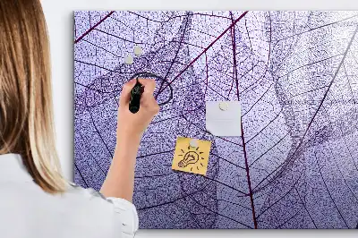 Beschreibbare Magnettafel mit Motiv Naturblätter
