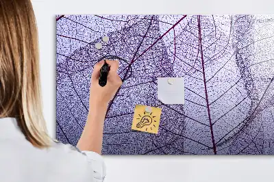 Beschreibbare Magnettafel mit Motiv Naturblätter