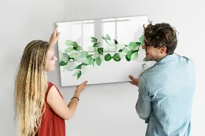 Schreib-Magnettafel mit Motiv Pflanzenzweige