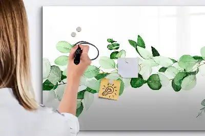 Schreib-Magnettafel mit Motiv Pflanzenzweige