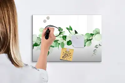 Schreib-Magnettafel mit Motiv Pflanzenzweige
