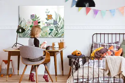 Beschreibbare Magnettafel mit Aquarell-Blätter Design