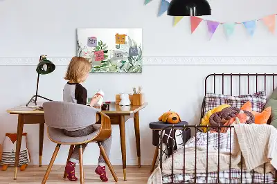 Beschreibbare Magnettafel mit Aquarell-Blätter Design