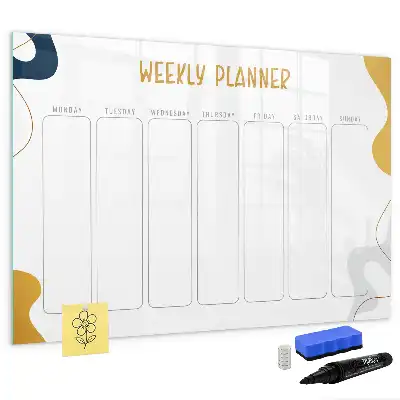 Wochenplaner beschreibbare Magnettafel