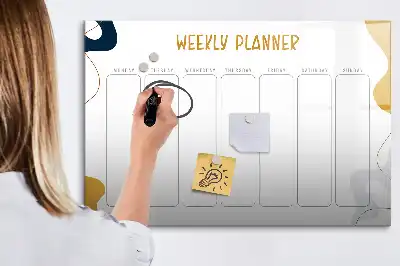 Wochenplaner beschreibbare Magnettafel