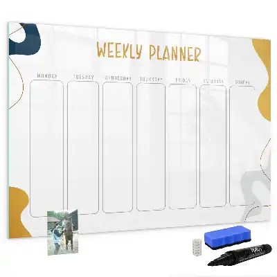 Wochenplaner beschreibbare Magnettafel