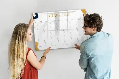 Wochenplaner beschreibbare Magnettafel