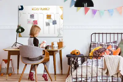 Wochenplaner beschreibbare Magnettafel