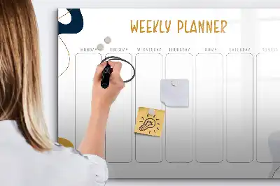 Wochenplaner beschreibbare Magnettafel