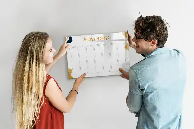 Wochenplaner beschreibbare Magnettafel