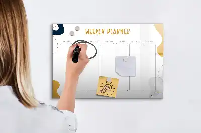 Wochenplaner beschreibbare Magnettafel