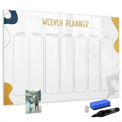 Wochenplaner beschreibbare Magnettafel