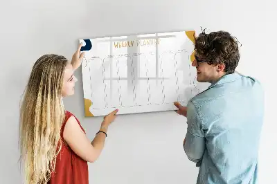 Wochenplaner beschreibbare Magnettafel