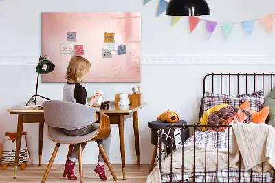 Schreib-Magnettafel in rosafarbenem Marmor-Design