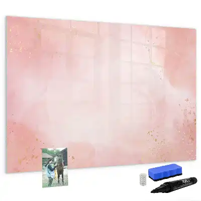 Schreib-Magnettafel in rosafarbenem Marmor-Design
