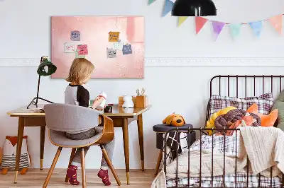 Schreib-Magnettafel in rosafarbenem Marmor-Design