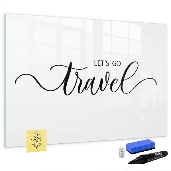 Beschreibbare Magnettafel Motiv Reisen