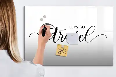Beschreibbare Magnettafel Motiv Reisen