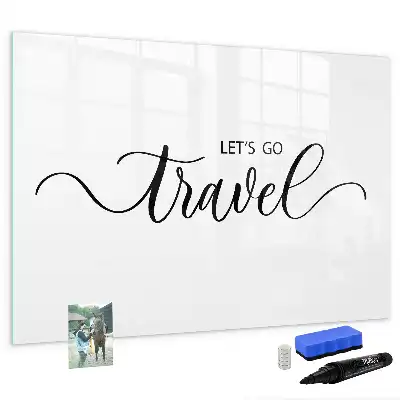 Beschreibbare Magnettafel Motiv Reisen