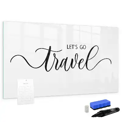 Beschreibbare Magnettafel Motiv Reisen