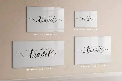 Beschreibbare Magnettafel Motiv Reisen