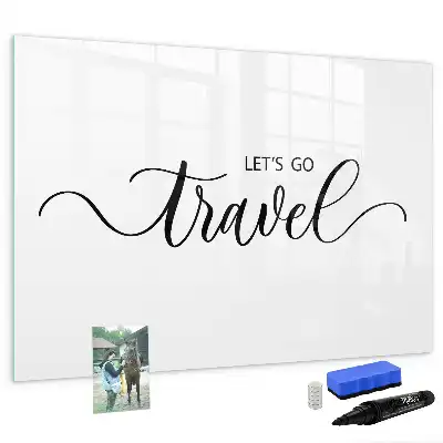 Beschreibbare Magnettafel Motiv Reisen