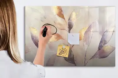 Beschreibbare Magnettafel mit Aquarell-Pflanzen-Motiv