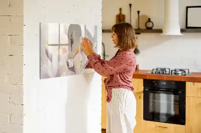 Beschreibbare Magnettafel mit Aquarell-Pflanzen-Motiv